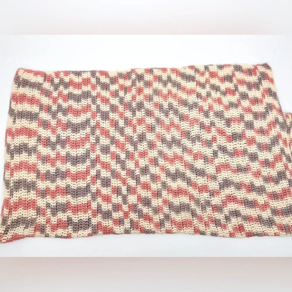 Blanket Crochet Handmade Size 42” x 43”